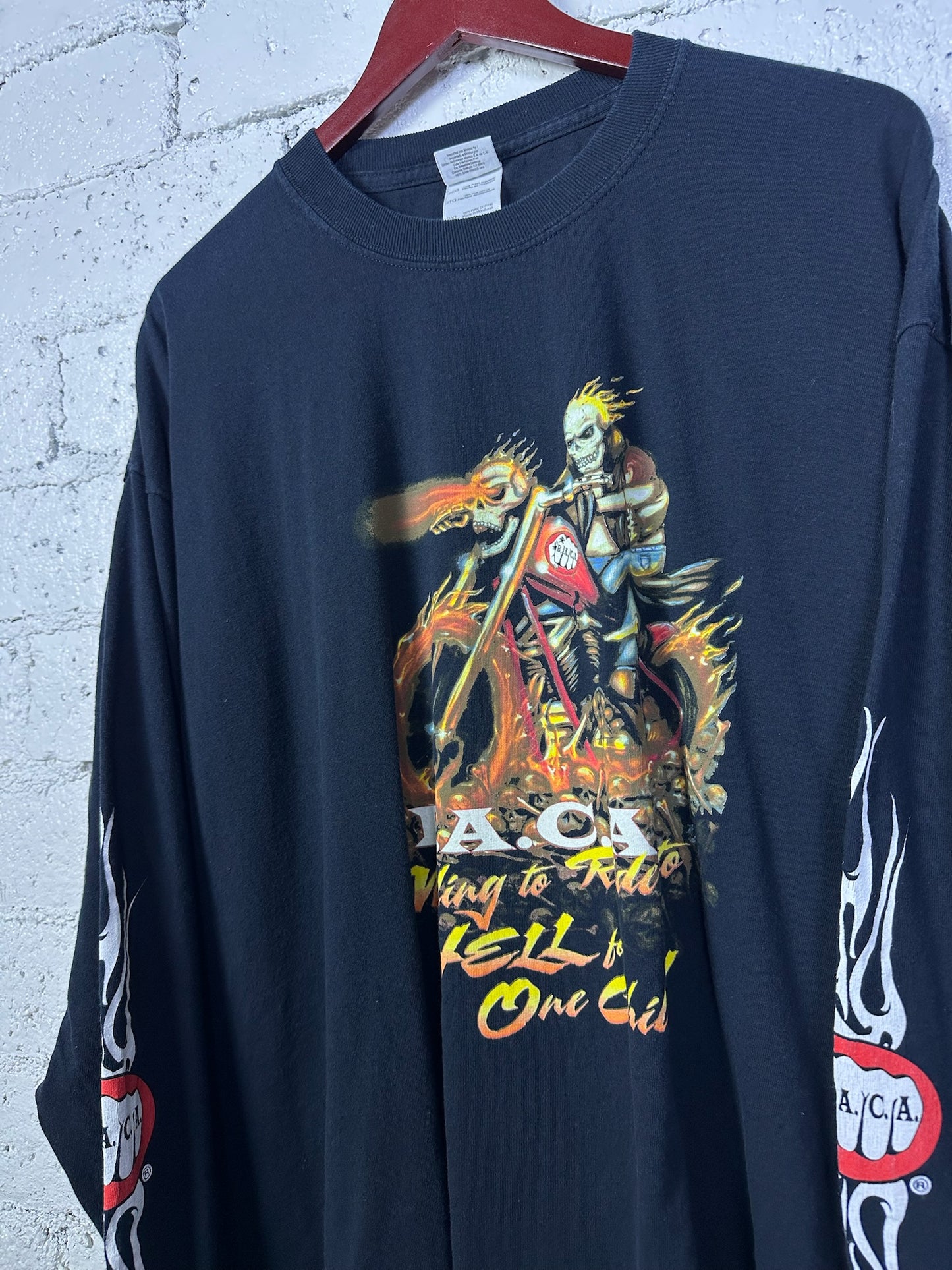 (2XL) Long Sleeve Moto T-shirt