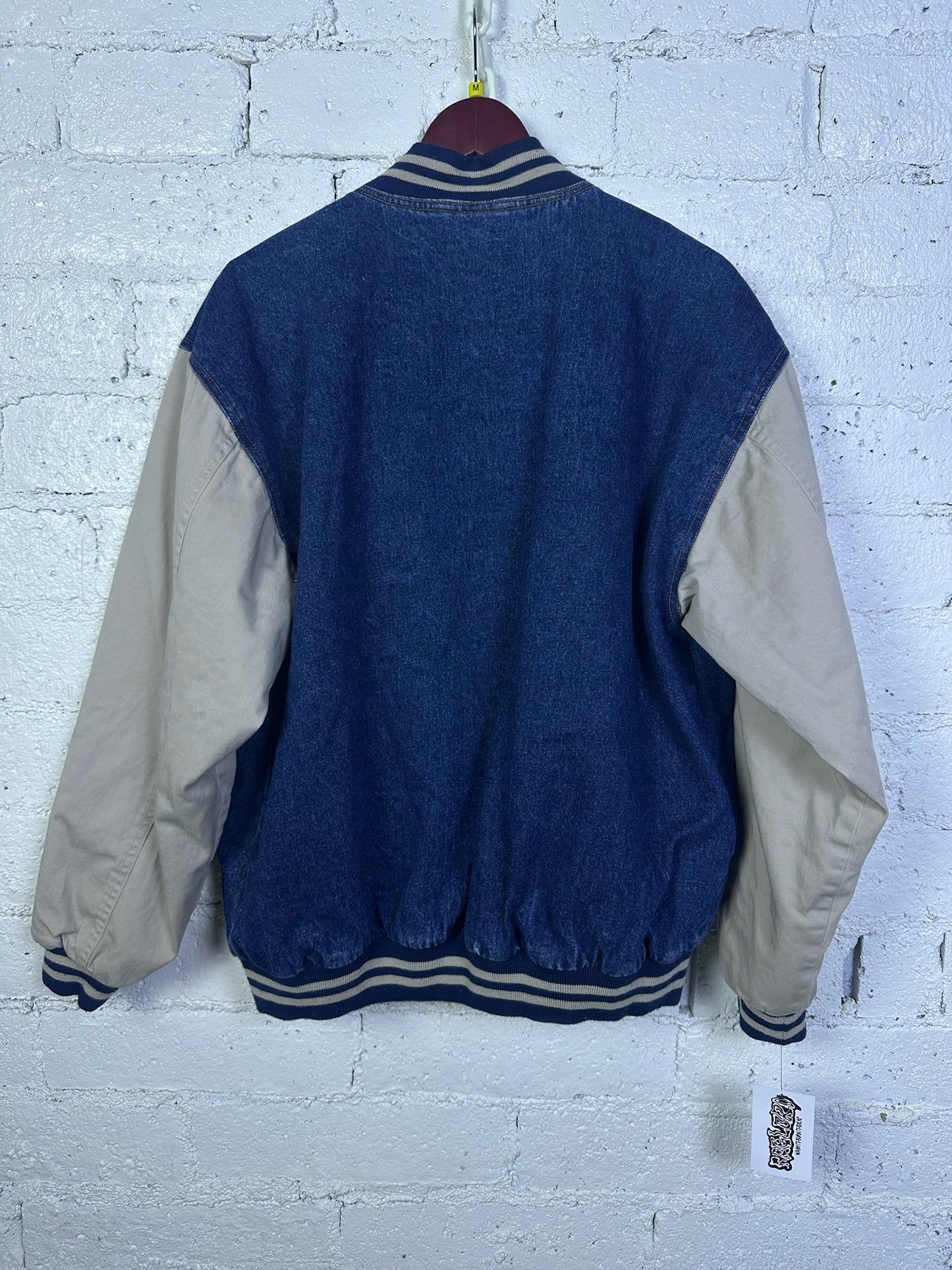 ( M) Denim Varsity Jacket