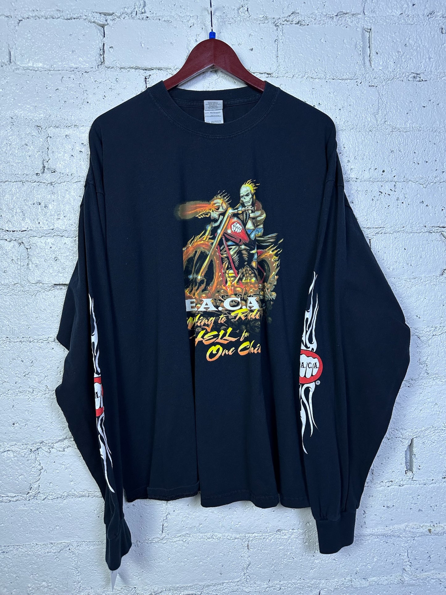 (2XL) Long Sleeve Moto T-shirt
