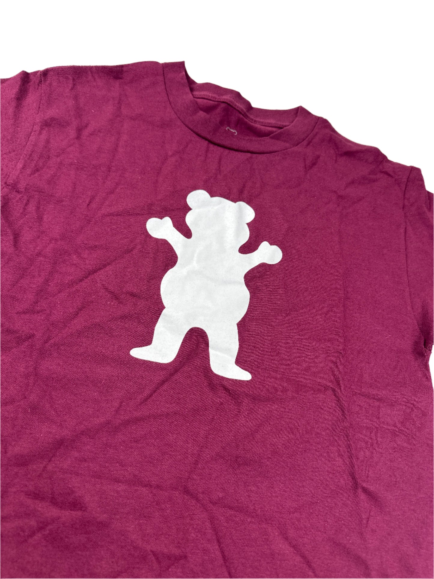 ( S ) ( M ) ( 2XL ) Grizzly Burgundy Tee