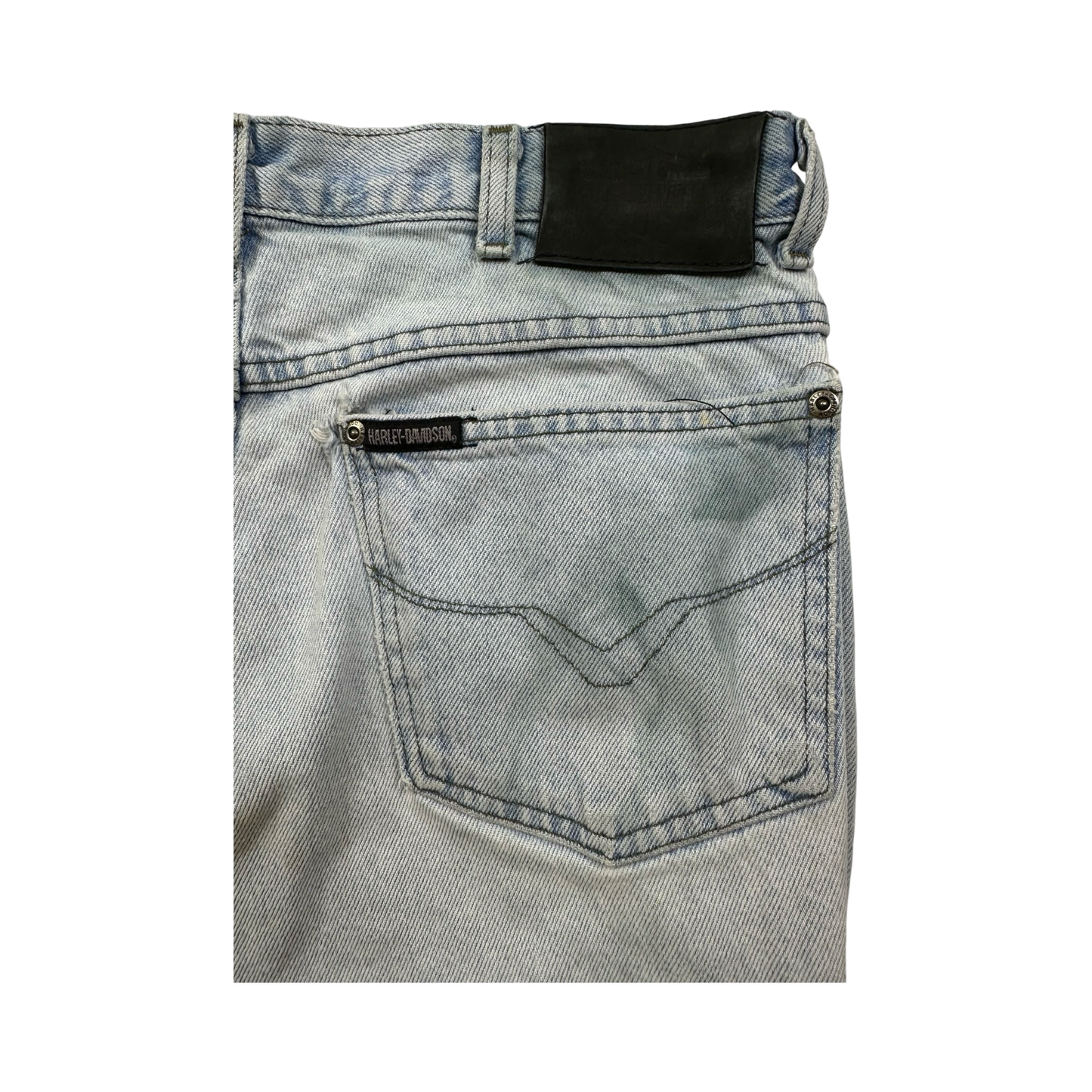 (38) Harley Davidson light wash denim jeans