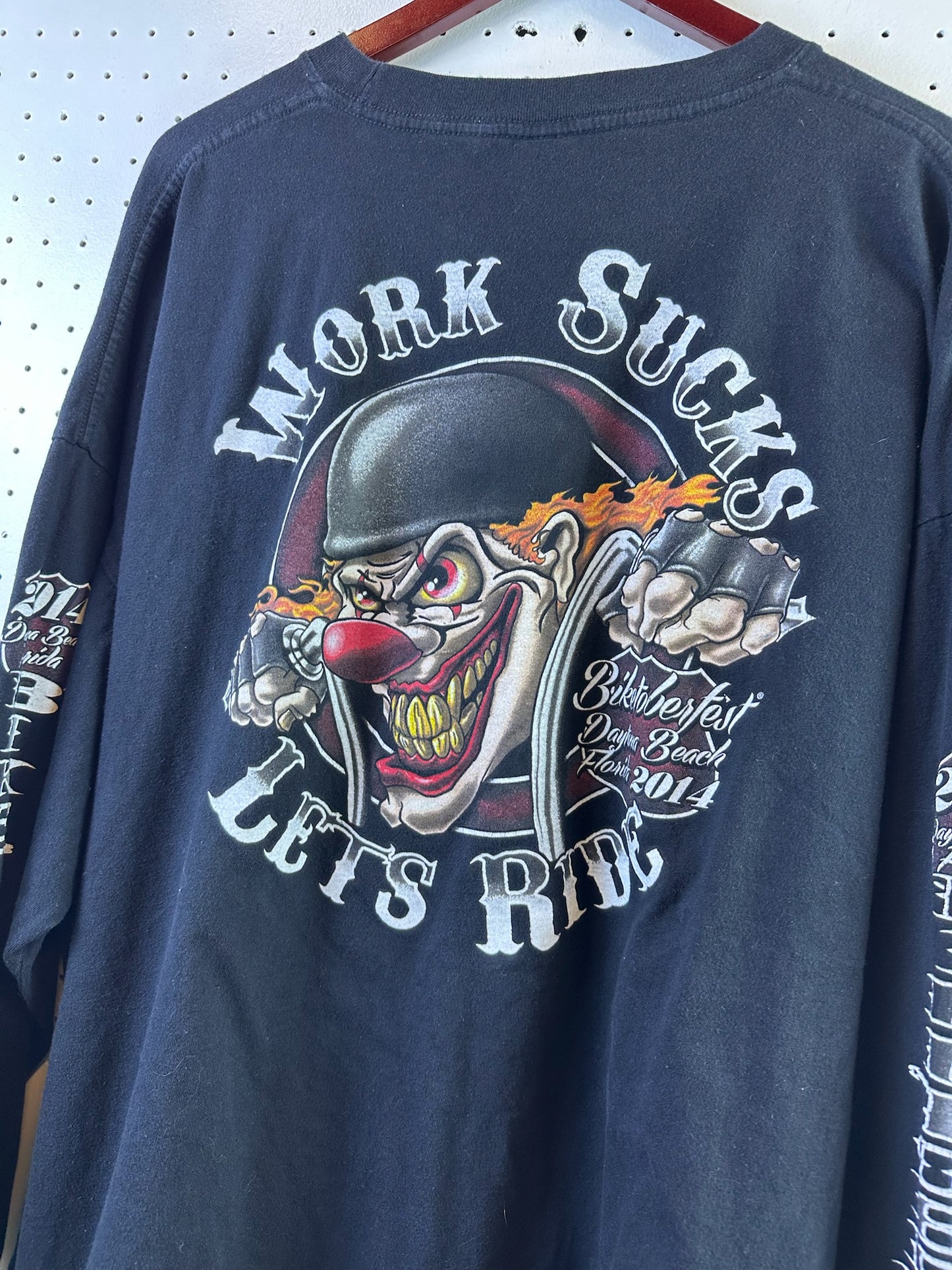 ( 3XL ) Work Sucks Lets Ride Longsleeve