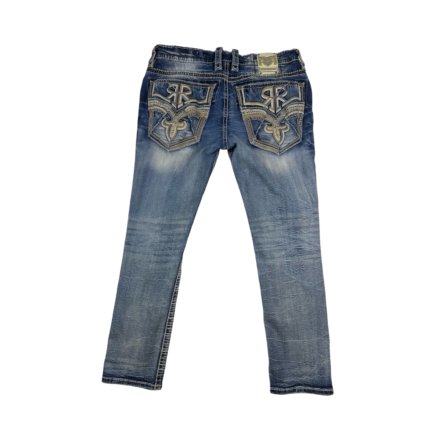 (38) rock revival denim pants