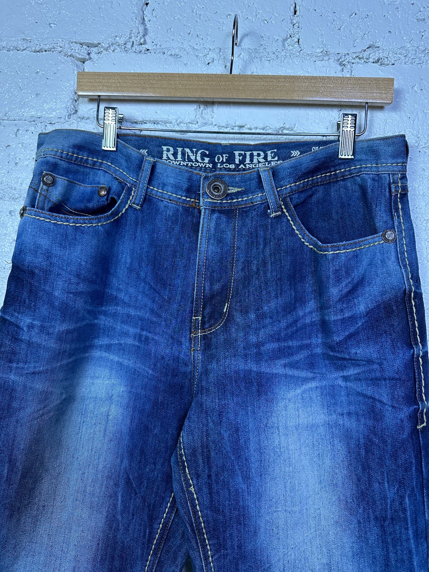(32x28) Ring Of Fire Denim Jeans