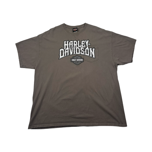 (2XL) Harley Davidson pocket grey T-shirt