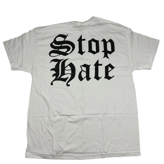 ( L ) ( XL ) White Boy Summer Stop Hating Tee