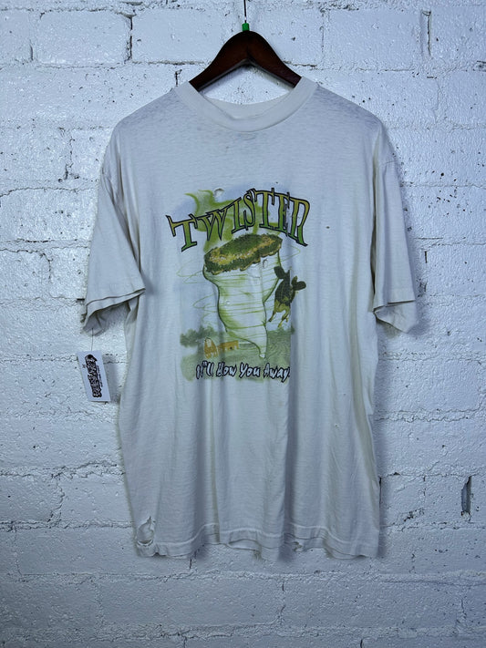 (XL) vintage Twister Movie T-shirt (AS IS HAS A-LOT OF HOLES)