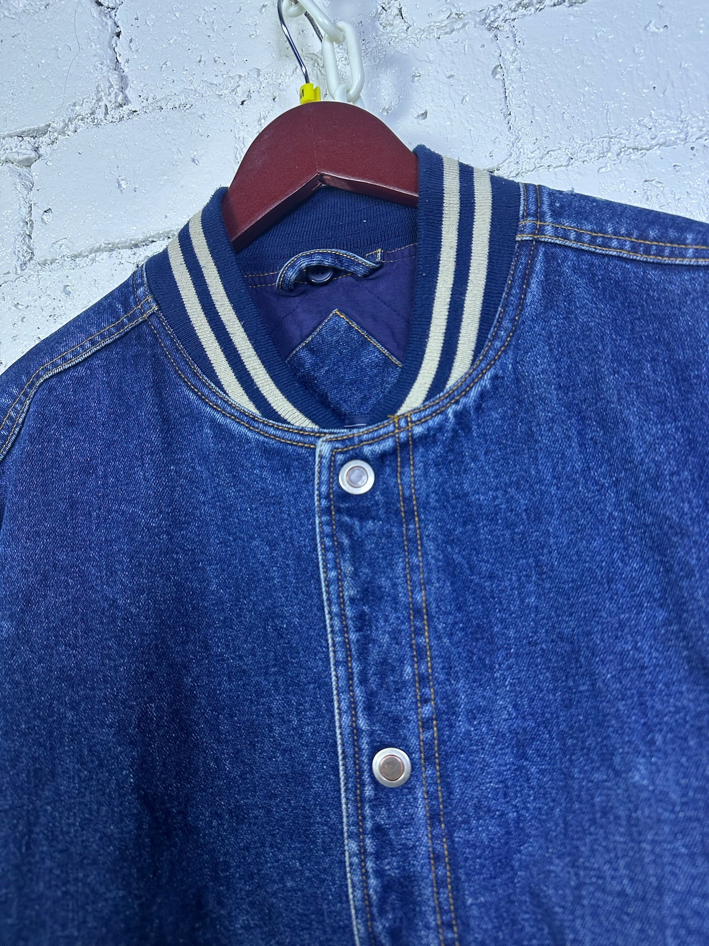 ( M) Denim Varsity Jacket