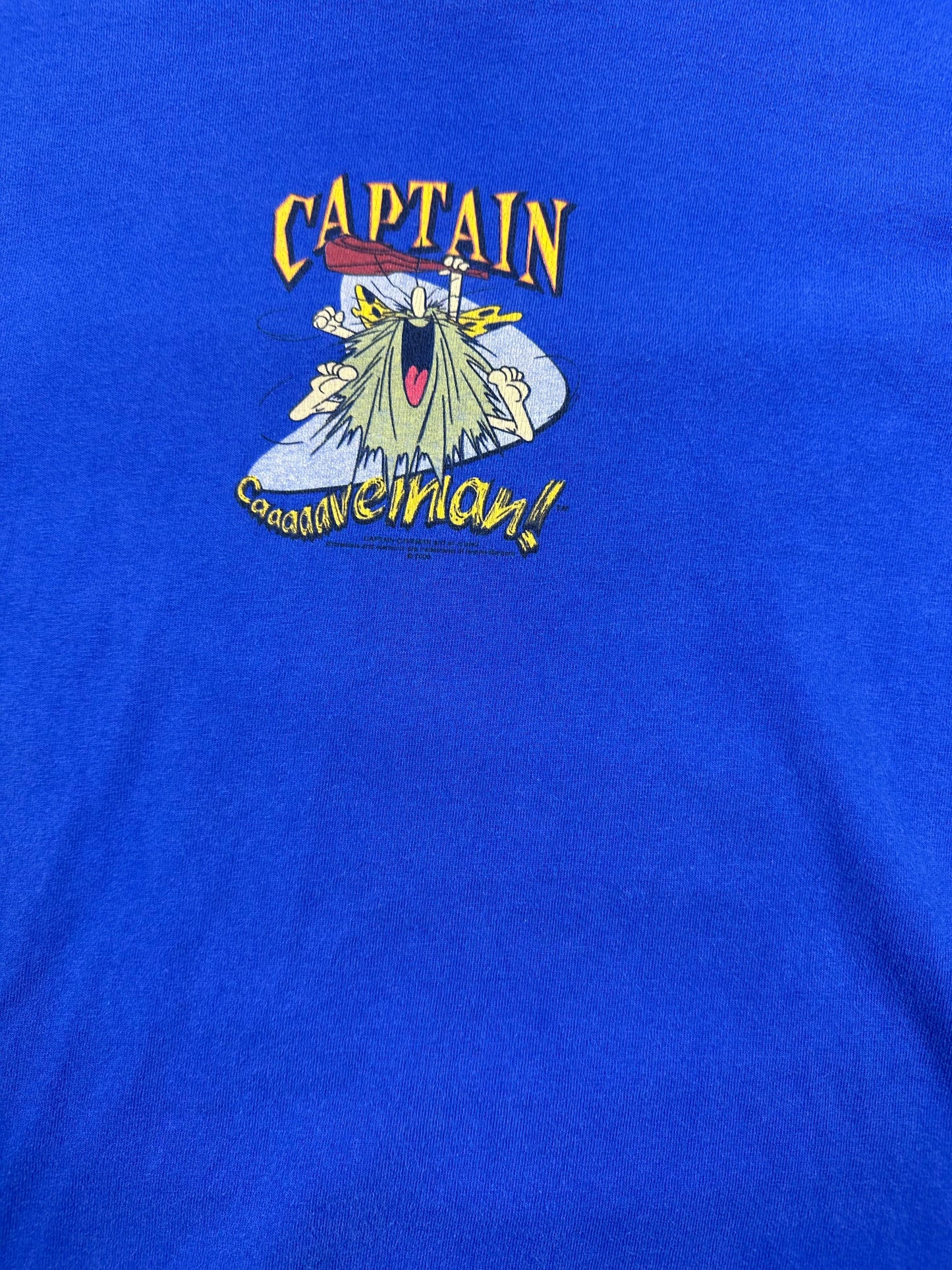 (L) 00’s captain caveman T-shirt