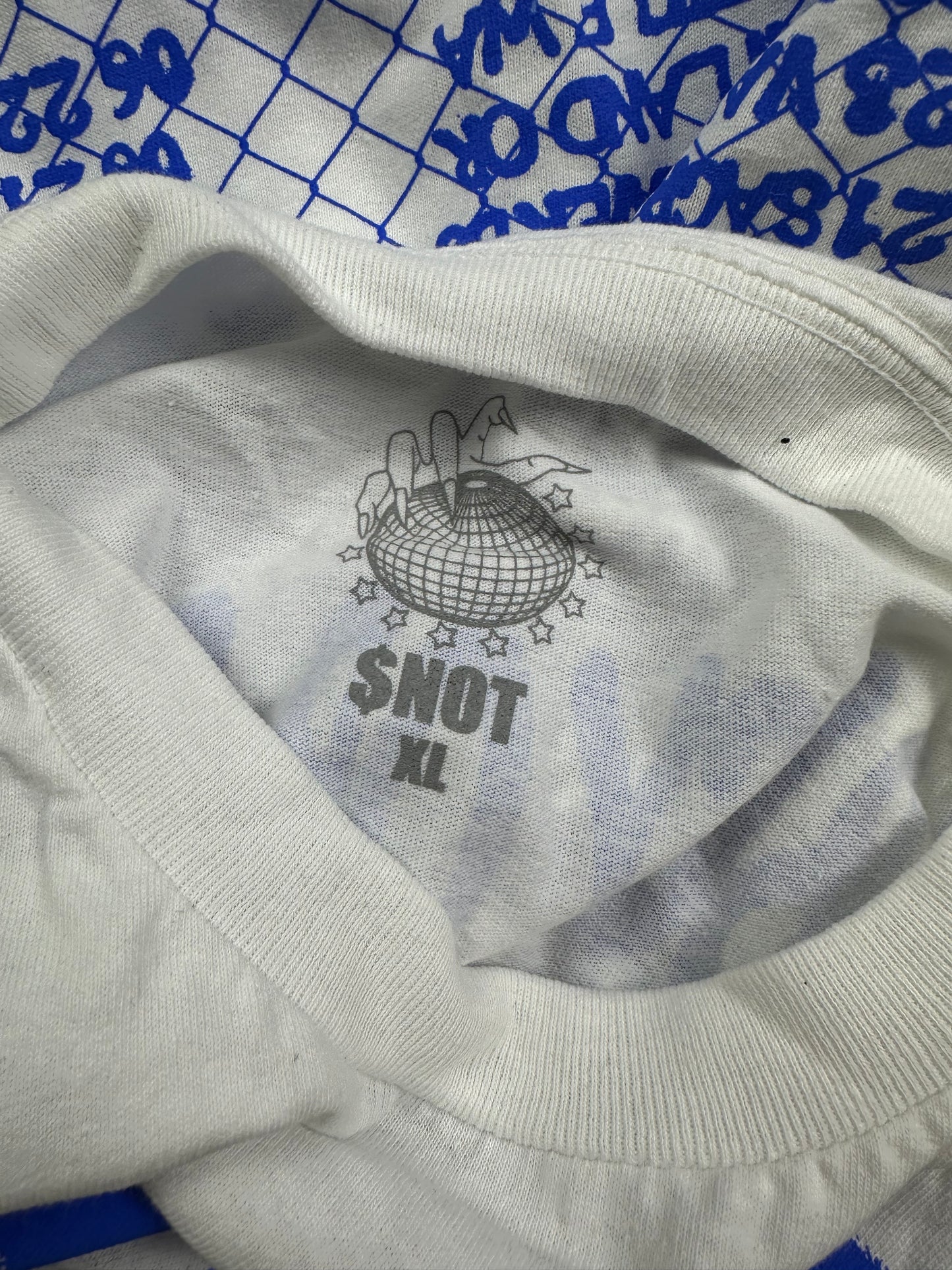 ( XL ) ( XXL ) Snot Moshpit white tour tee