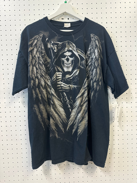 ( XL ) Y2K Reaper with Wings Tshirt