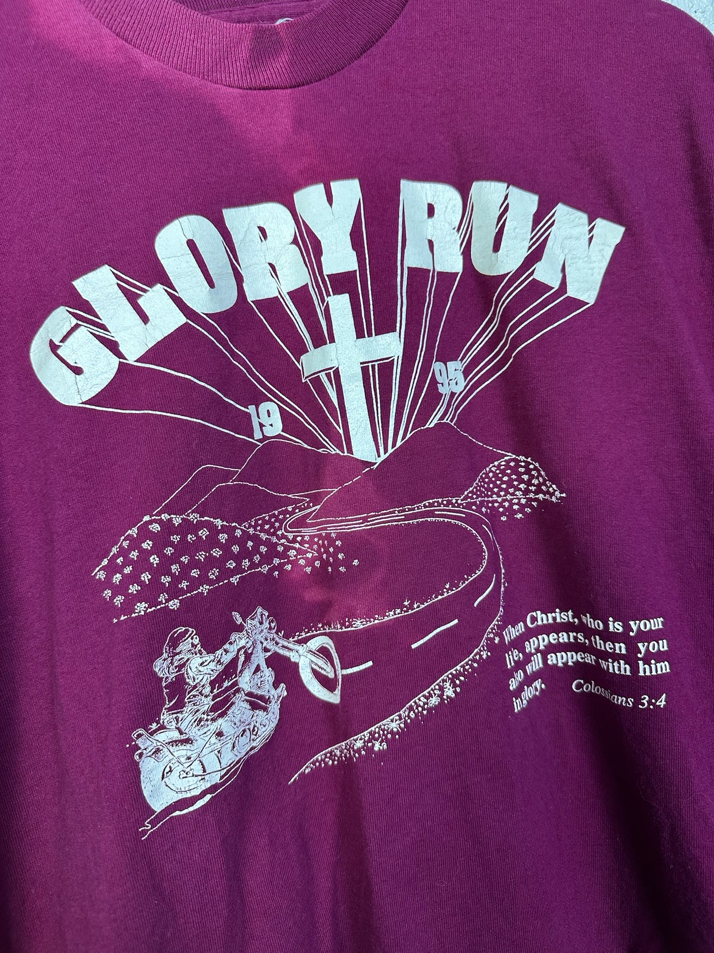 (L) Vintage Jesus Motorcycle T-shirt