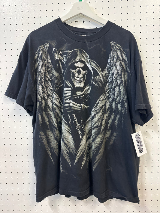 ( XL ) Y2K Reaper Skull Tshirt