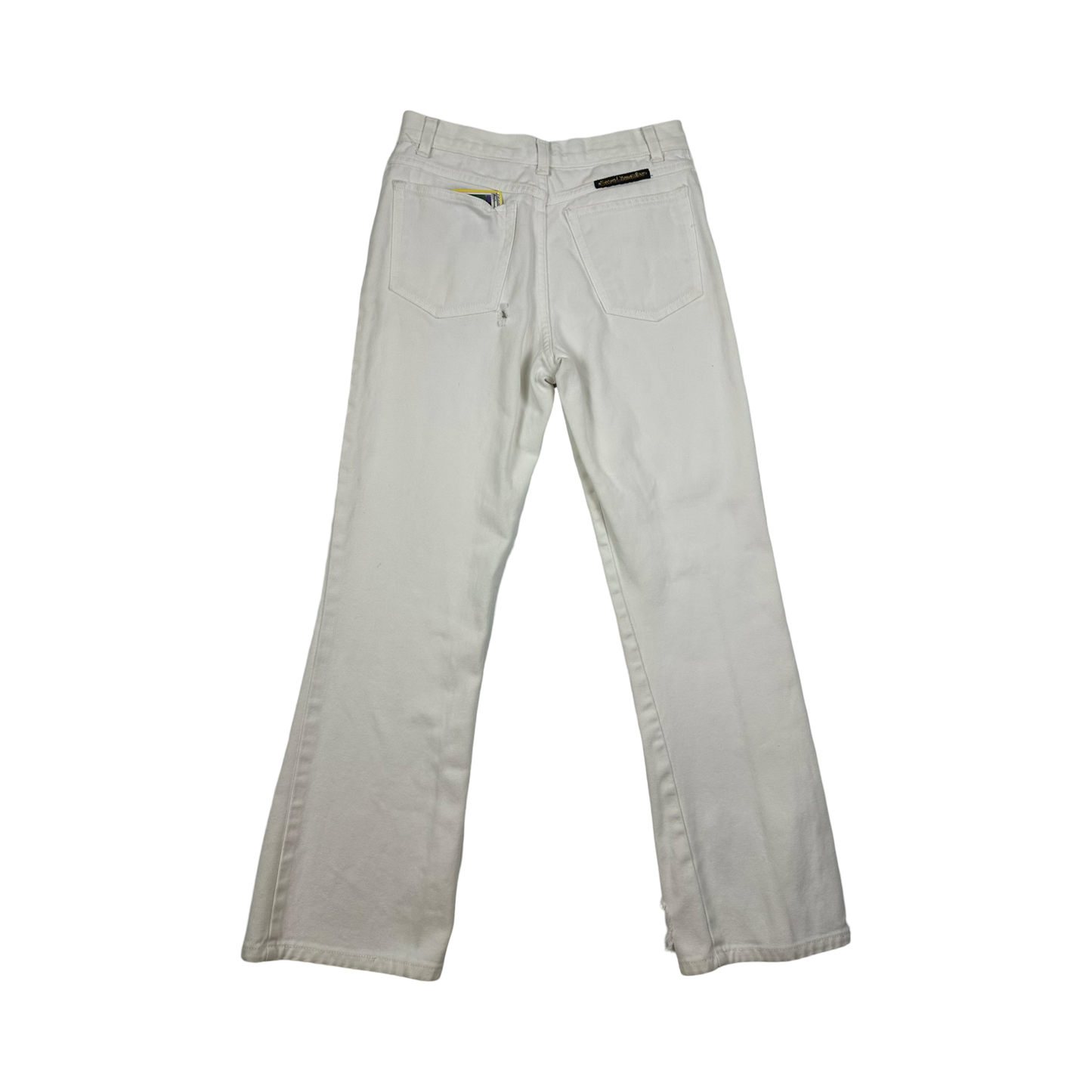 (13) women’s boot cut white jeans