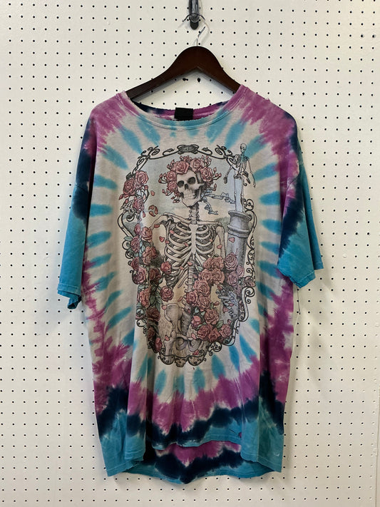 ( 2XL ) Grateful Dead Skeleton TieDie Tshirt