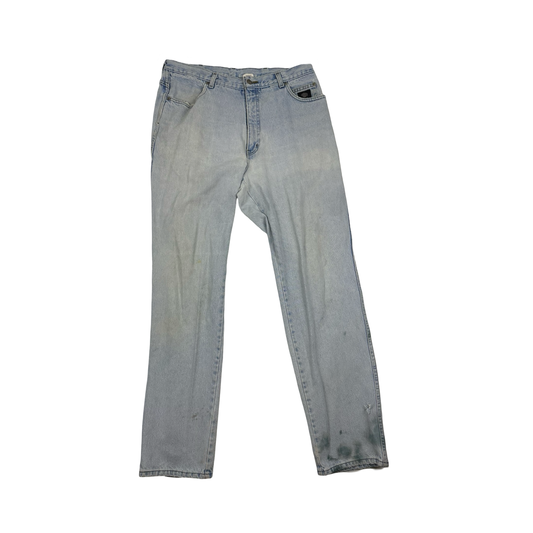 (38) Harley Davidson light wash denim jeans