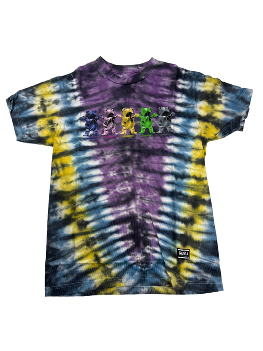 ( S ) ( M ) ( 2XL ) Grizzly Purple tie dye Tee