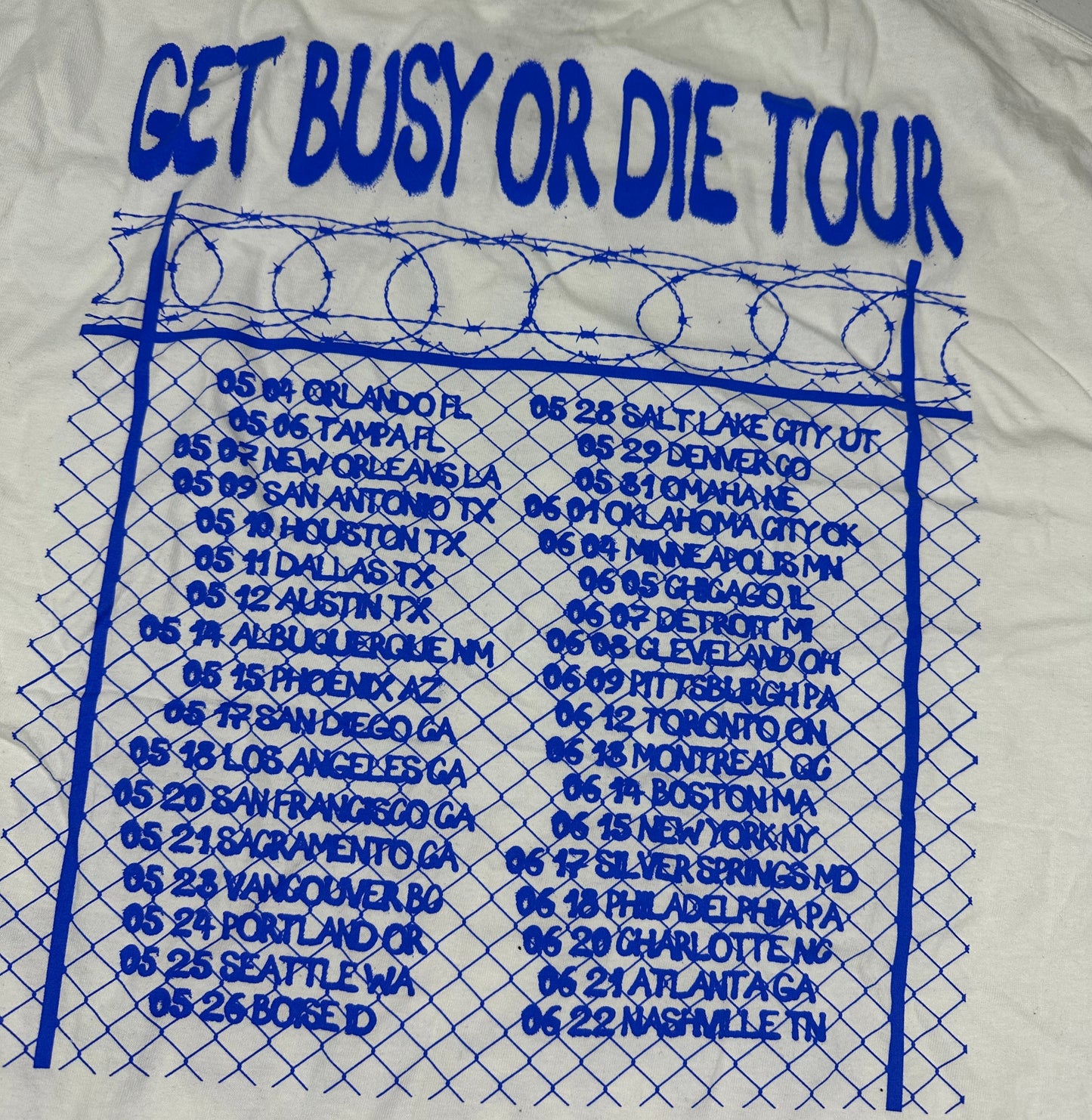 ( XL ) ( XXL ) Snot Moshpit white tour tee