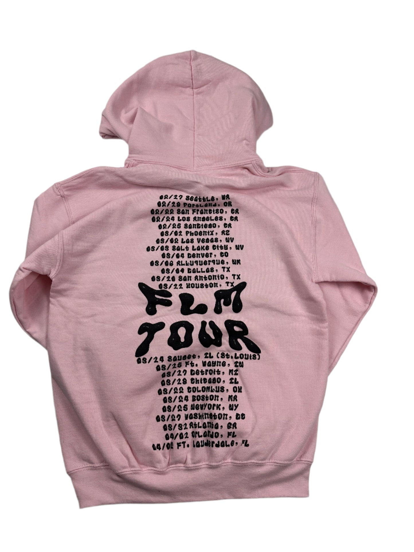 ( S ) ( M ) ( L )( XL ) Eem Trippin Pink Tour hoodie