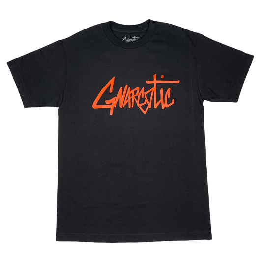 Gnarcotic orange logo tee M