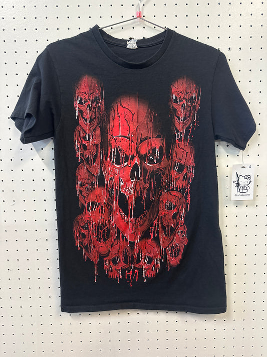 ( S ) Y2k Red Skull Tshirt