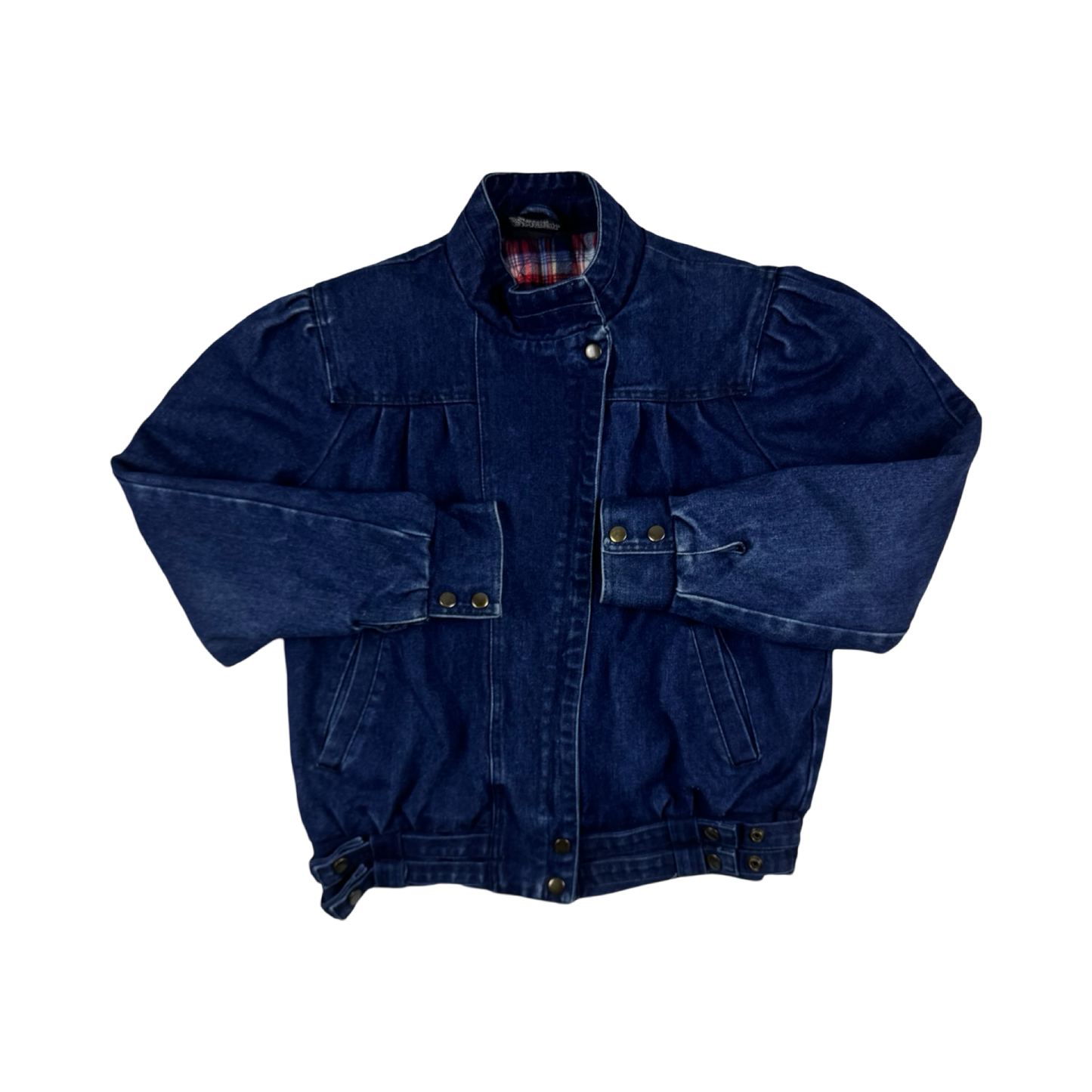 (M) 80’s Denim Flannel Lined Jacket