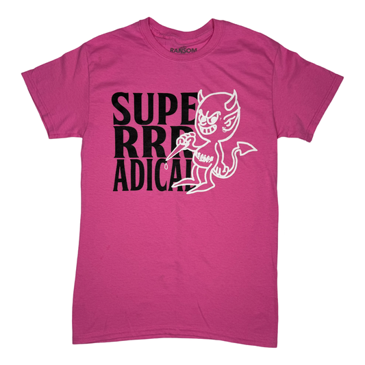 Superrradical pink devil T-shirt S