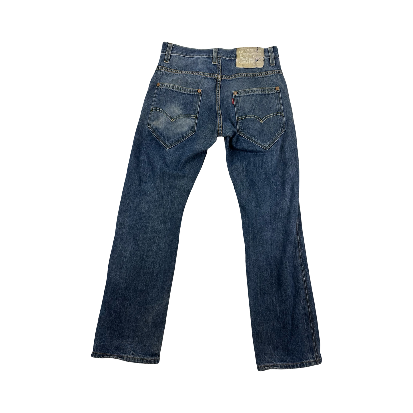 ( 30”)Distressed Levi 514 denim jeans