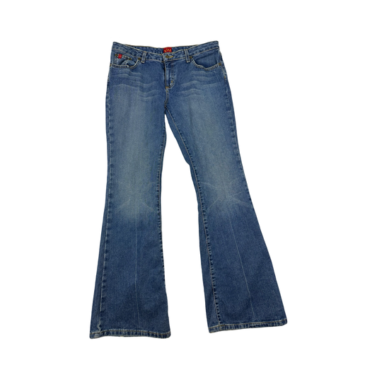 (13) 00’s women’s tilt flare denim jeans