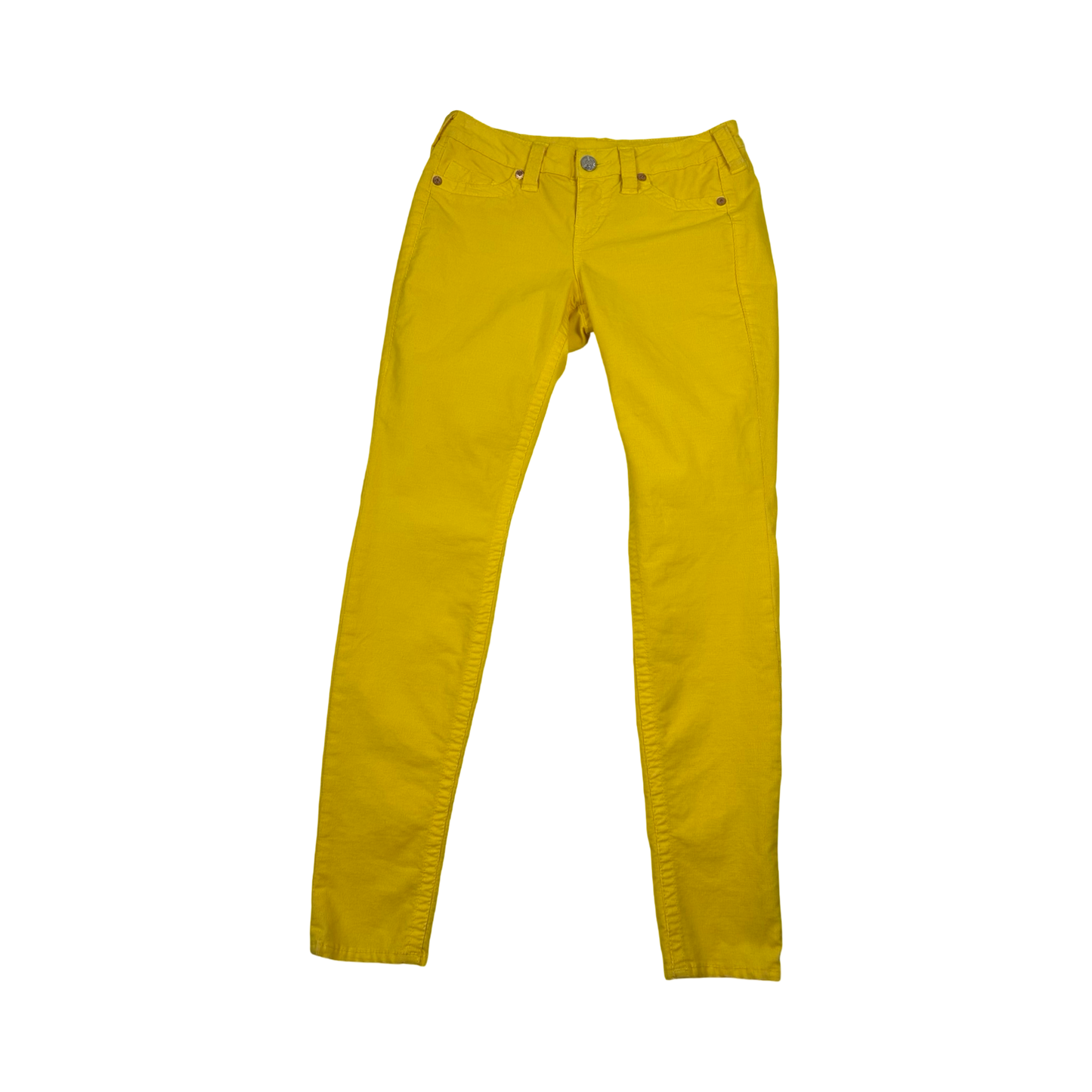 (28) women’s true religion yellow pants