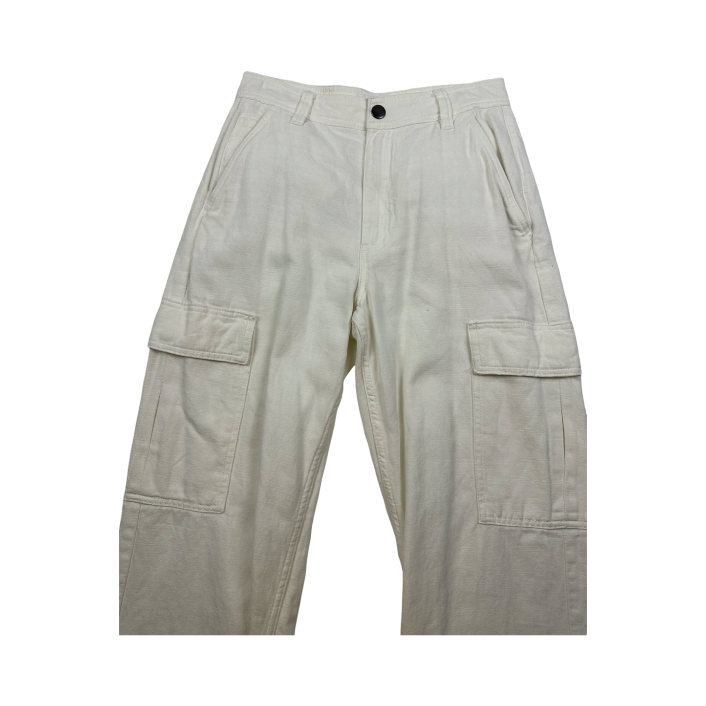 (34) white cargo pants