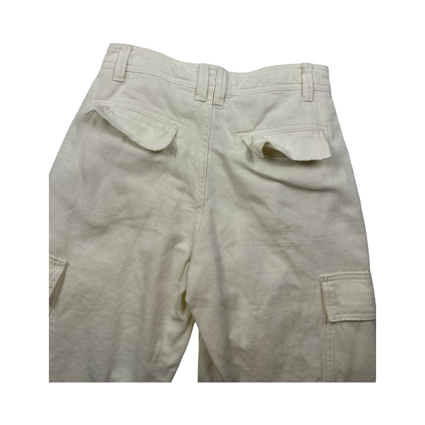 (34) white cargo pants