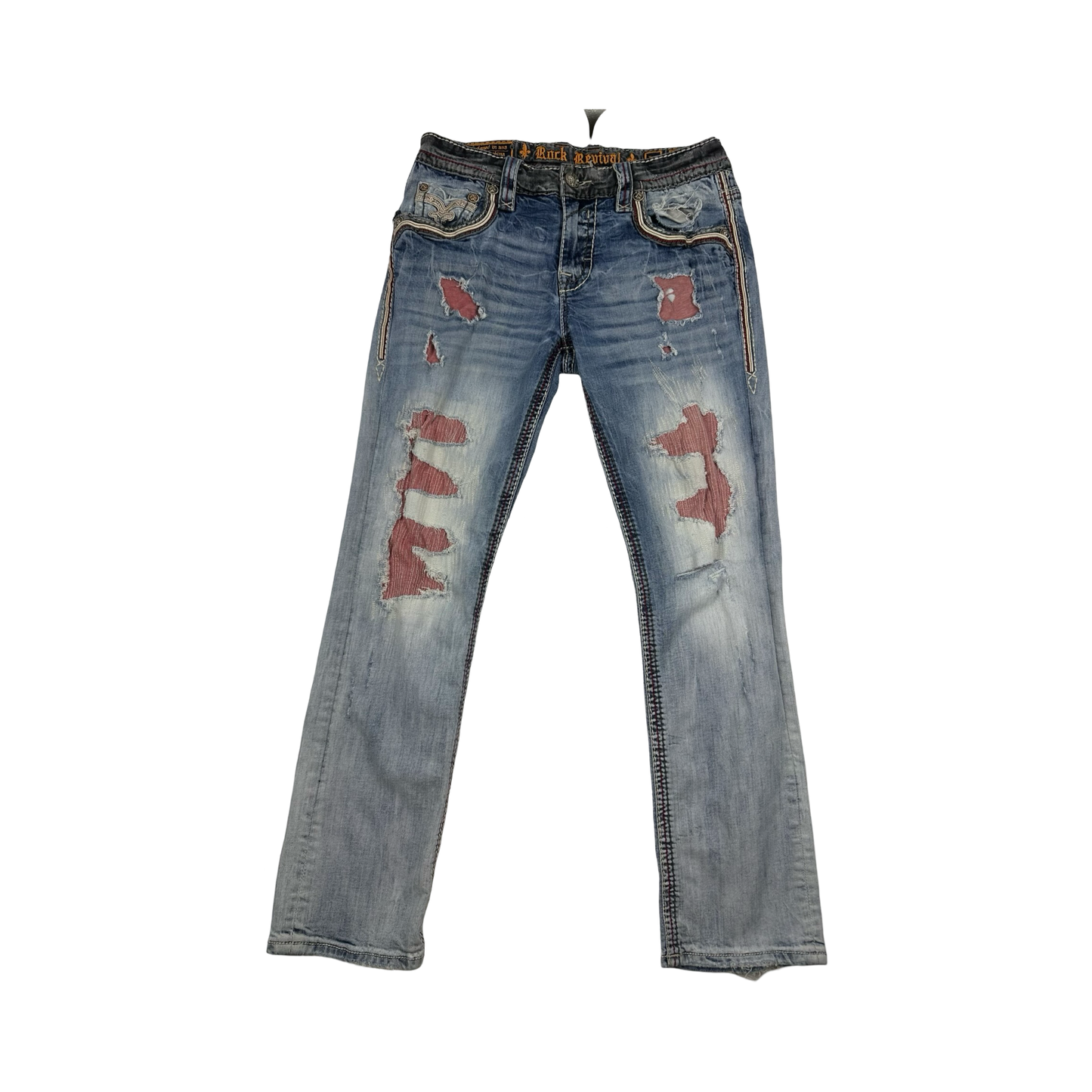 (34) rock revival denim jeans